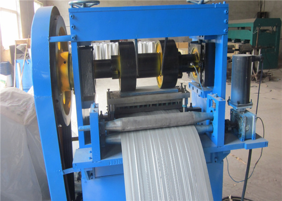Galvanized Steel Rib Lath Machine Stable Property With Decoiler 10mm Rib Deep